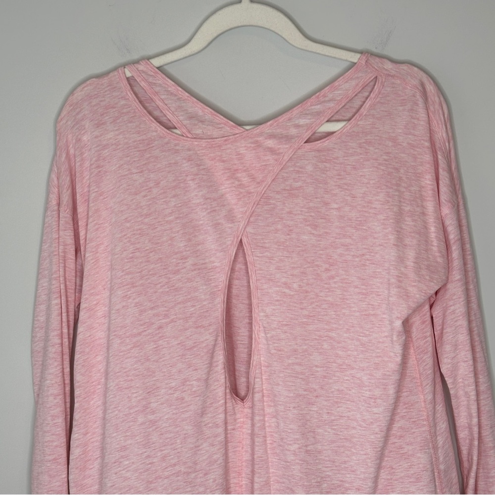 Lululemon Back To It long sleeve porcelain Pink Crisscross Back size 8 - Picture 11 of 13